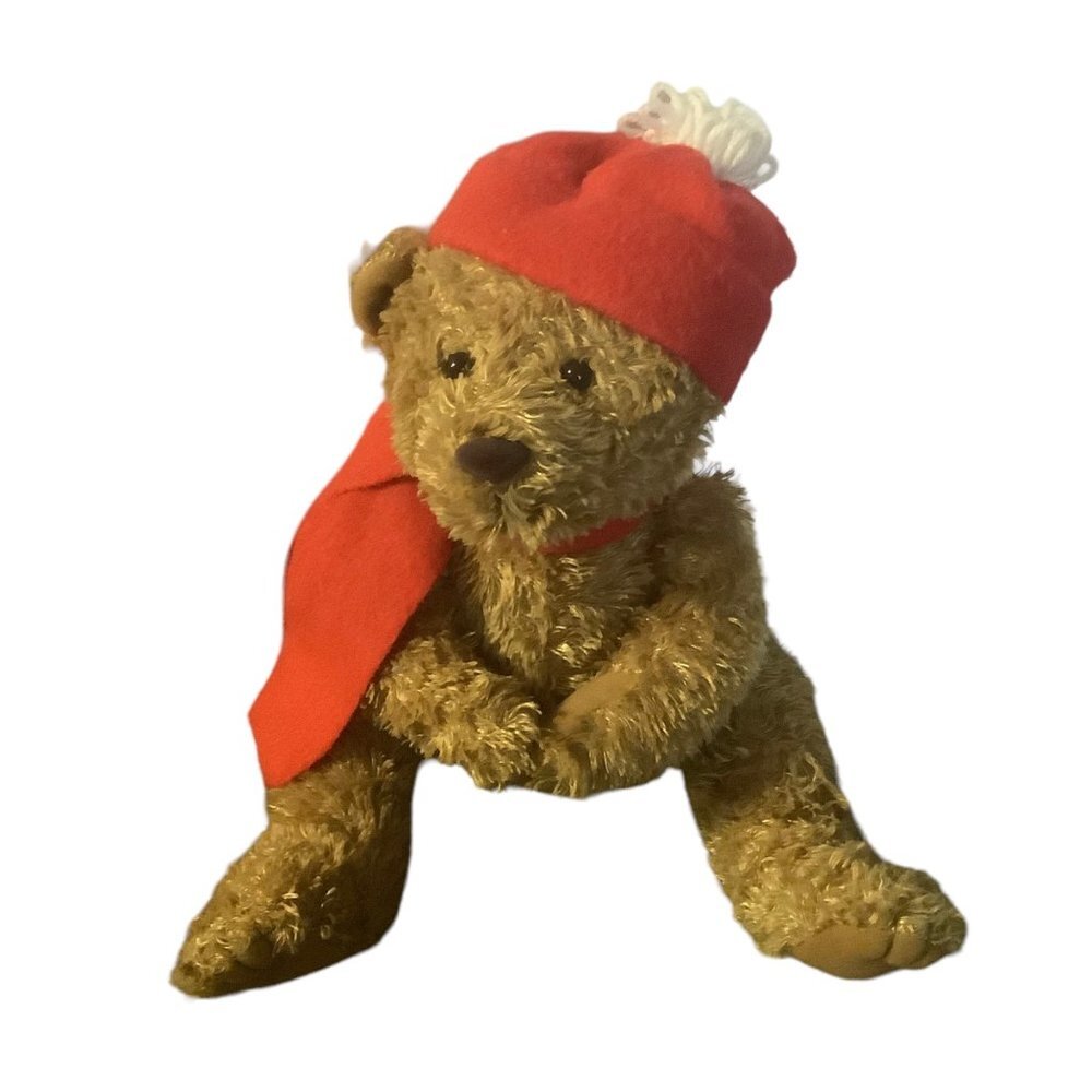 KMart Soft Touch Teddy Bear Hand Puppet Magnetic Hands Stuffed Animal Toy‎ 9"